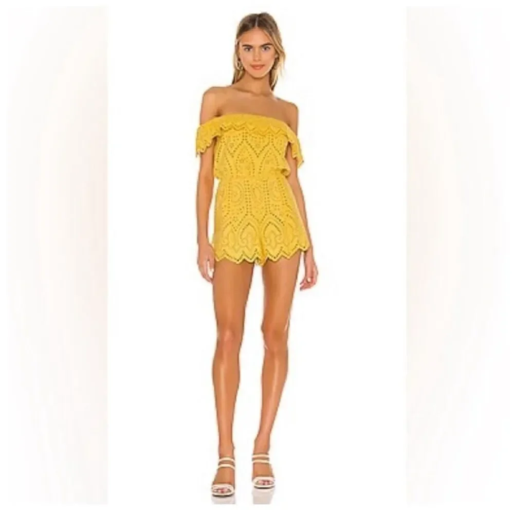 Tularosa Jordina Romper in Cardinal Yellow Size XXS NWT (READ) 4-3‎